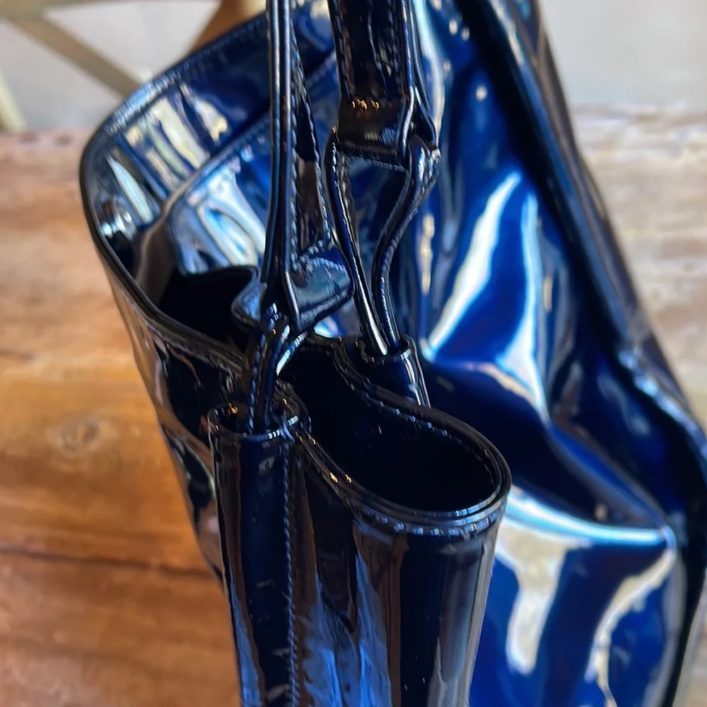 COPY - Merci Marie Italian patent leather hobo purse never used beautiful - Picture 4 of 12